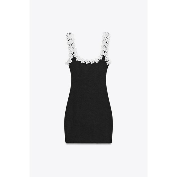 ZARA STRETCH DRESS WITH FLOWER HARDWARE - Picture 6 of 8